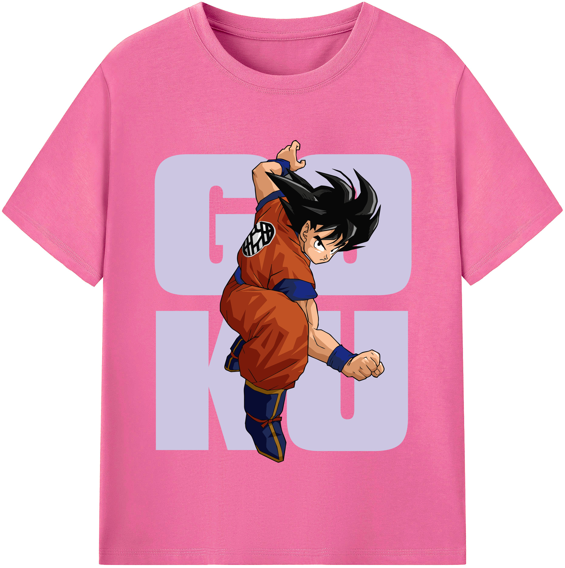 （画像用） ドラゴンボール 孫悟空（そん ごくう）Son Goku カカロット DRAGON BALL Kakarotto レディースカジュアルプリントTシャツ（綿100％）